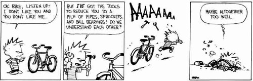 Calvin's killer bike