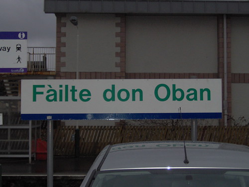 Welcome to Oban in Gaelic