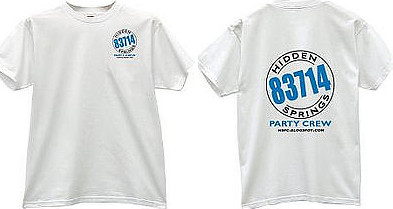 Hidden Springs Party Crew T-shirt