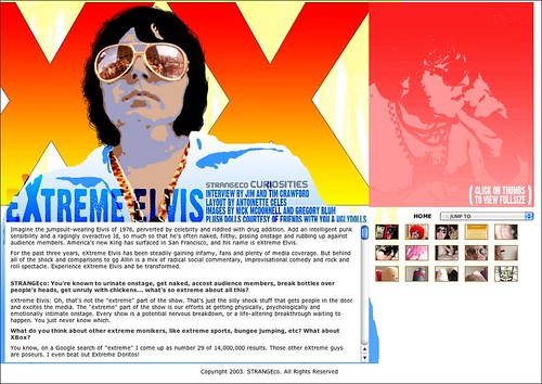 eXtreme Elvis feature for STRANGEco.com