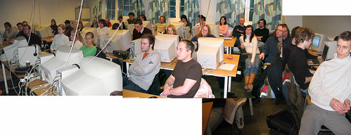 Web students in room 124 at Sydneshaugen skole